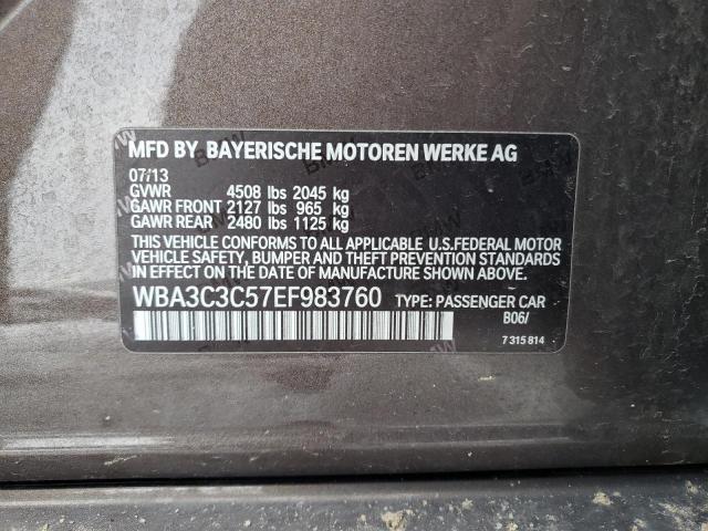 WBA3C3C57EF983760 - 2014 BMW 320 I XDRIVE BROWN photo 12