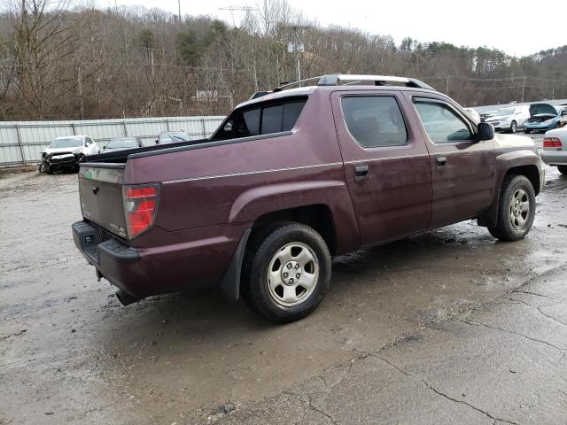 5FPYK1F27DB015315 - 2013 HONDA RIDGELINE RT BURGUNDY photo 3