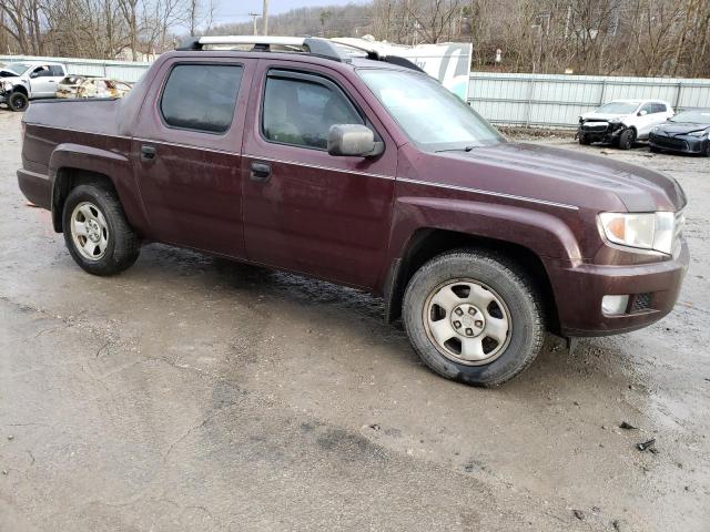 5FPYK1F27DB015315 - 2013 HONDA RIDGELINE RT BURGUNDY photo 4