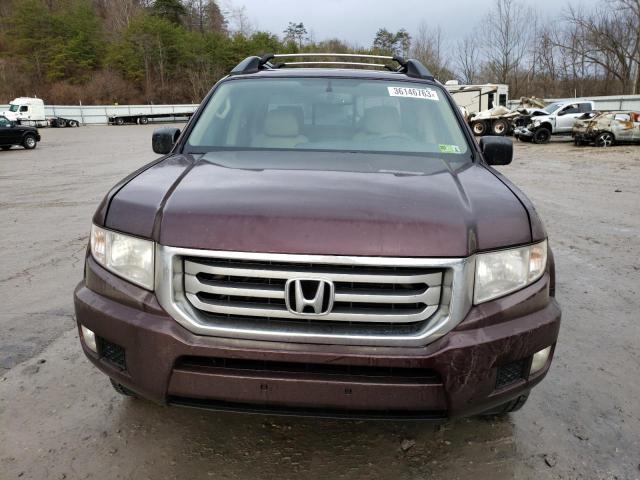 5FPYK1F27DB015315 - 2013 HONDA RIDGELINE RT BURGUNDY photo 5