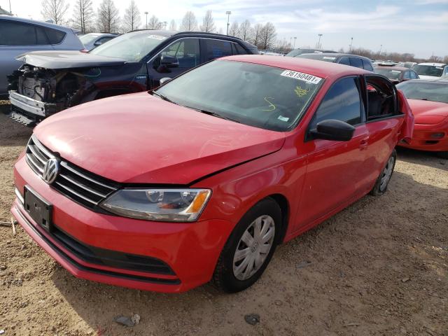 3VW1K7AJ7FM295924 - 2015 VOLKSWAGEN JETTA BASE أحمر صورة 2