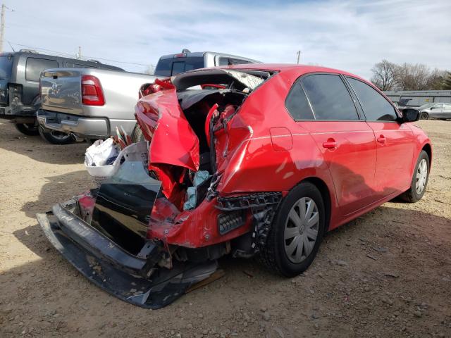 3VW1K7AJ7FM295924 - 2015 VOLKSWAGEN JETTA BASE أحمر صورة 4