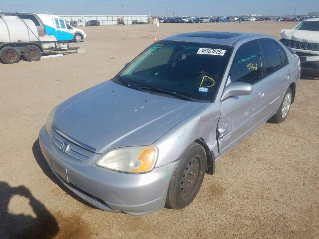 1HGES26771L015015 - 2001 HONDA CIVIC EX  photo 2