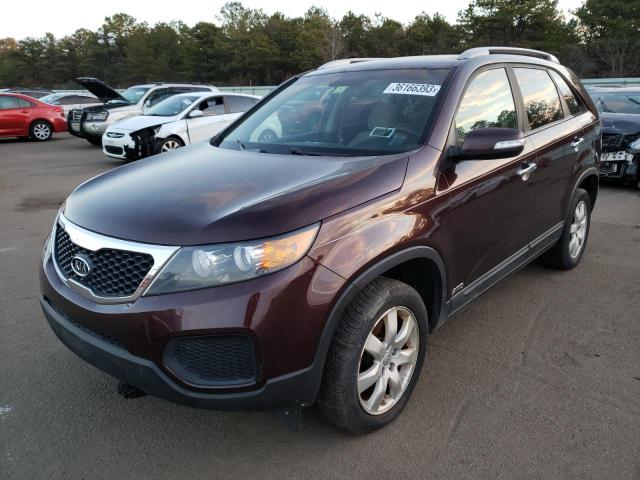 5XYKTDA23CG271172 - 2012 KIA SORENTO BASE MAROON photo 1