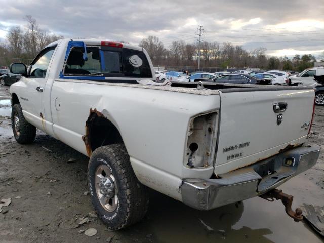 3D7KS26D65G731890 - 2005 DODGE RAM 2500 ST WHITE photo 2