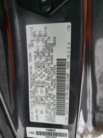 5TFUX4EN9DX018776 - 2013 TOYOTA TACOMA ACCESS CAB ნაცრისფერი ფოტო 13