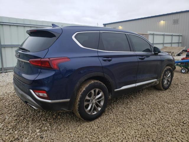 5NMS33AD8KH057665 - 2019 HYUNDAI SANTA FE SEL Կապույտ լուսանկար 3