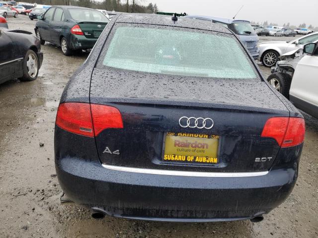 WAUAF78E48A133004 - 2008 AUDI A4 2.0T BLUE photo 6
