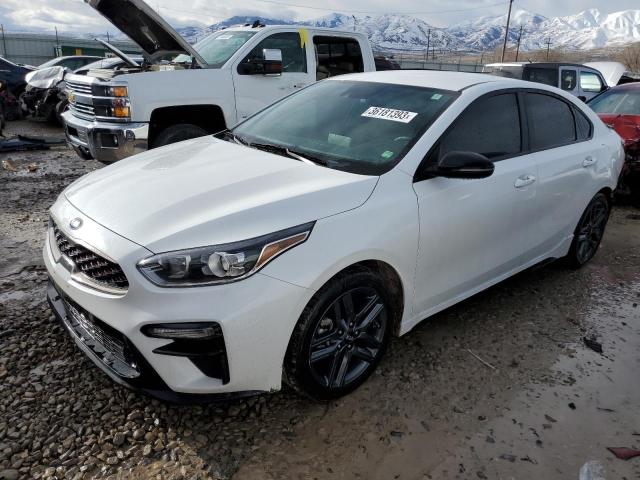 3KPF34AD9ME412313 - 2021 KIA FORTE GT LINE WHITE photo 1