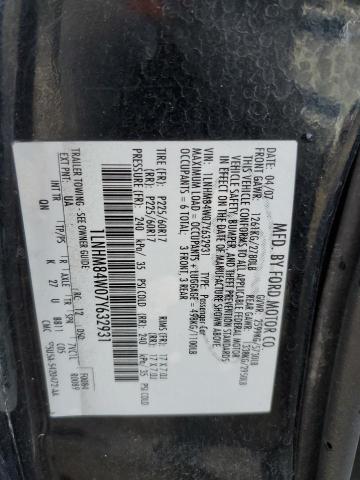 1LNHM84W07Y632931 - 2007 LINCOLN TOWN CAR EXECUTIVE L BLACK photo 12