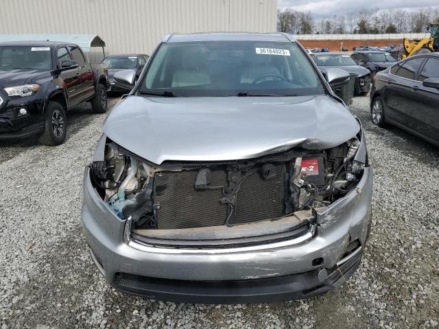 5TDKKRFH9GS151432 - 2016 TOYOTA HIGHLANDER XLE SILVER photo 5