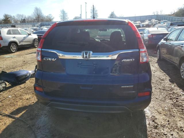 5J6RM4H44GL085499 - 2016 HONDA CR-V SE BLUE photo 6