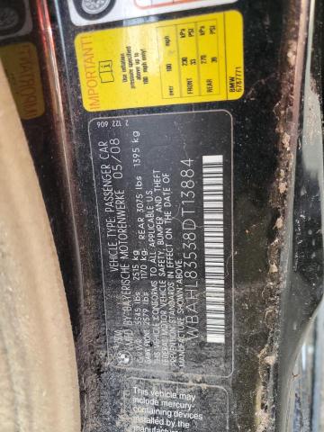 WBAHL83538DT13884 - 2008 BMW 750I I BLACK photo 13