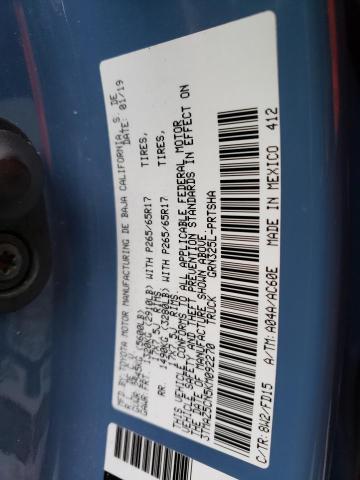 3TMAZ5CN5KM092270 - 2019 TOYOTA TACOMA DOUBLE CAB 蓝色 照片 12