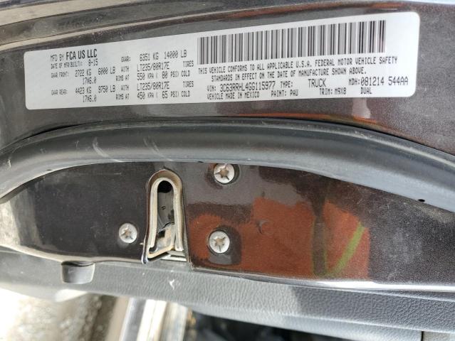 3C63RRHL4GG115977 - 2016 RAM 3500 SLT CHARCOAL photo 14