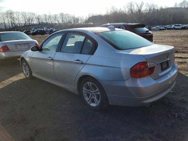 WBAVC53588A246850 - 2008 BMW 3 SERIES I SULEV SILVER photo 2