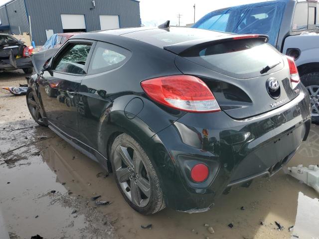 KMHTC6AE9FU224897 - 2015 HYUNDAI VELOSTER TURBO BLACK photo 2