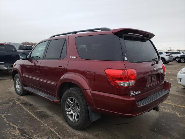 5TDBT48A76S275519 - 2006 TOYOTA SEQUOIA LIMITED BURGUNDY photo 2