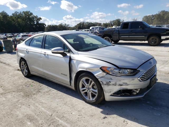 3FA6P0LU6JR235451 - 2018 FORD FUSION SE HYBRID SILVER photo 4