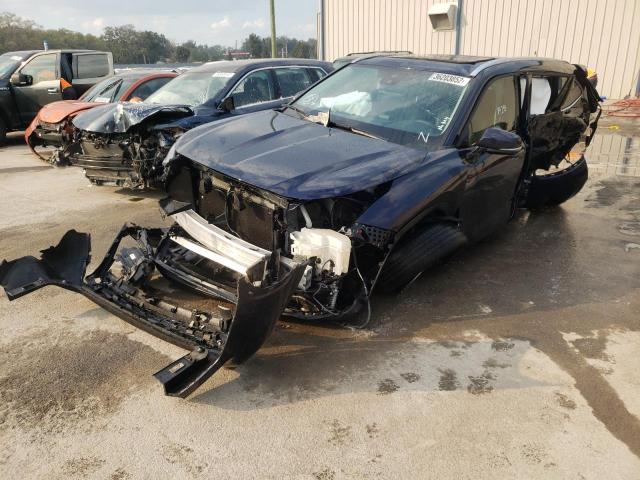 5TDGZRAH0MS052728 - 2021 TOYOTA HIGHLANDER XLE BLUE photo 2