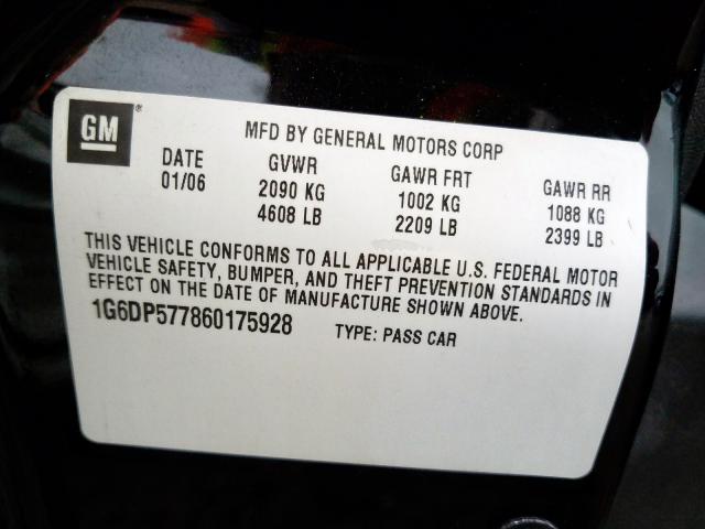 1G6DP577860175928 - 2006 CADILLAC CTS HI FEATURE V6  photo 10