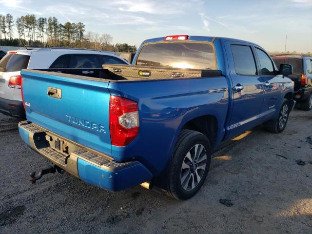 5TFHW5F11JX698190 - 2018 TOYOTA TUNDRA CREWMAX LIMITED BLUE photo 3