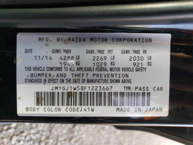 JM1GJ1W58F1223667 - 2015 MAZDA 6 GRAND TOURING BLACK photo 12