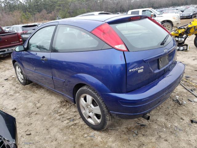 3FAFP31N45R116347 - 2005 FORD FOCUS ZX3 BLUE photo 2