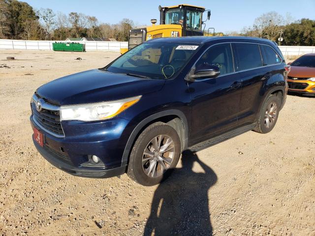 5TDKKRFH1ES011467 - 2014 TOYOTA HIGHLANDER XLE ლურჯი ფოტო 1
