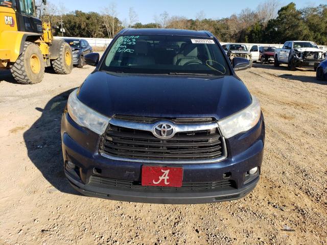 5TDKKRFH1ES011467 - 2014 TOYOTA HIGHLANDER XLE ლურჯი ფოტო 5