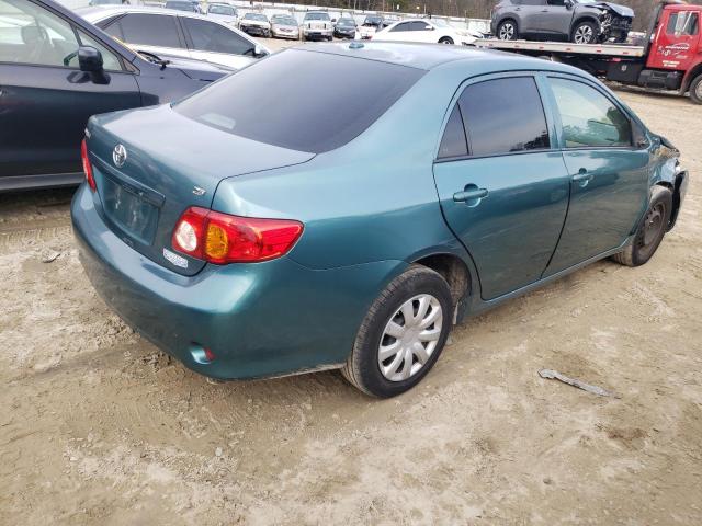 2T1BU4EE1AC238231 - 2010 TOYOTA COROLLA BASE TEAL photo 3