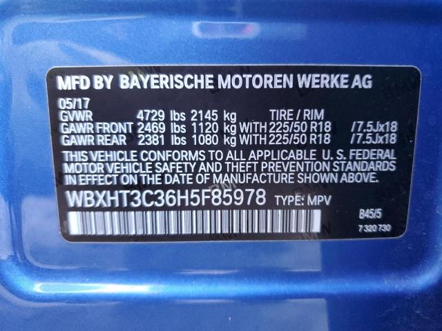 WBXHT3C36H5F85978 - 2017 BMW X1 XDRIVE28I 蓝色 照片 13