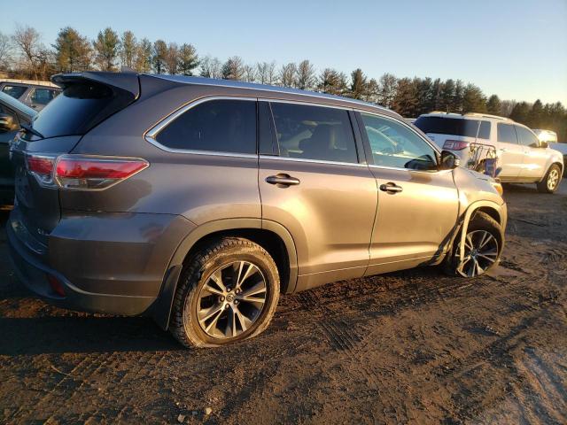 5TDJKRFH4GS321336 - 2016 TOYOTA HIGHLANDER XLE 灰色 照片 3