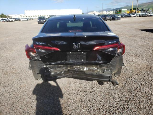 2HGFE2F59NH518848 - 2022 HONDA CIVIC SPORT BLACK photo 6