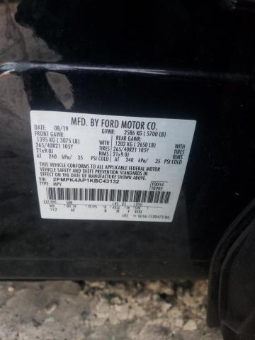 2FMPK4AP1KBC43132 - 2019 FORD EDGE ST BLACK photo 14