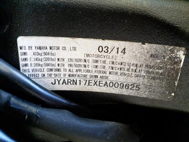 JYARN17EXEA009625 - 2014 YAMAHA FZ1 S  photo 10