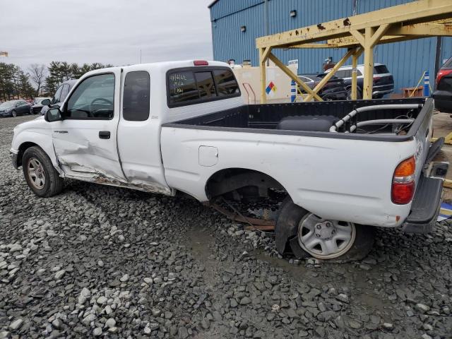 5TEVL52N41Z856325 - 2001 TOYOTA TACOMA XTRACAB WHITE photo 2