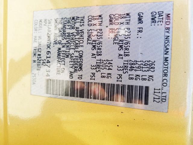 5N1AR2MN7DC614734 - 2013 NISSAN PATHFINDER S  photo 10