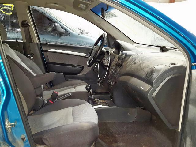 KL1TD66E99B355524 - 2009 CHEVROLET AVEO LS  ფოტო 5