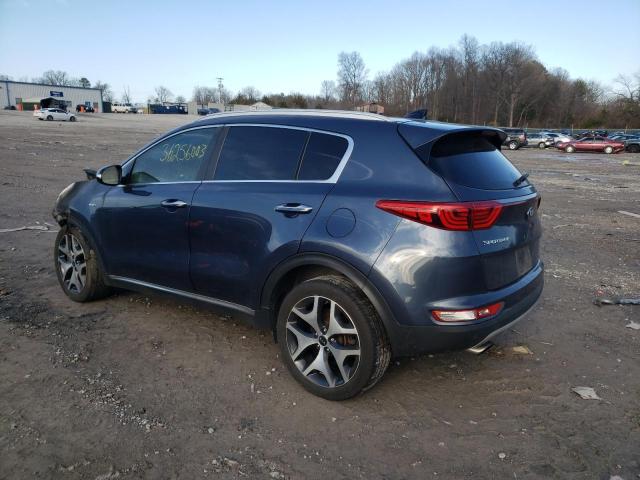 KNDPRCA62H7208666 - 2017 KIA SPORTAGE SX BLUE photo 2