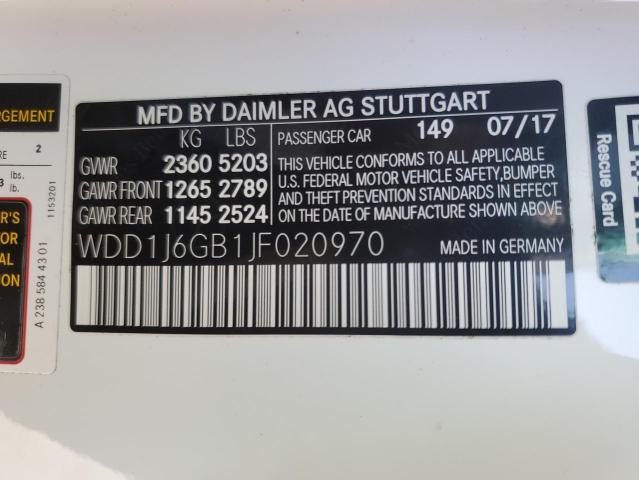 WDD1J6GB1JF020970 - 2018 MERCEDES-BENZ E 400 4MATIC WHITE photo 12