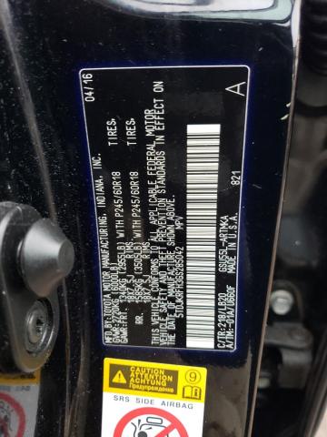 5TDJKRFH3GS285042 - 2016 TOYOTA HIGHLANDER XLE შავი ფოტო 13