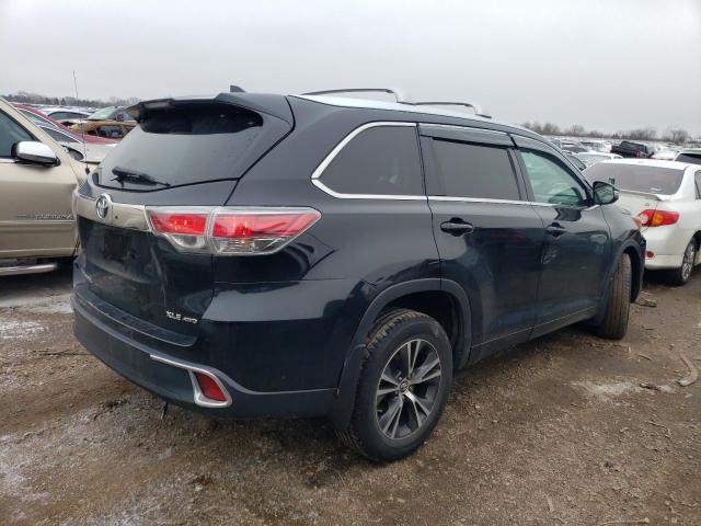 5TDJKRFH3GS285042 - 2016 TOYOTA HIGHLANDER XLE შავი ფოტო 3
