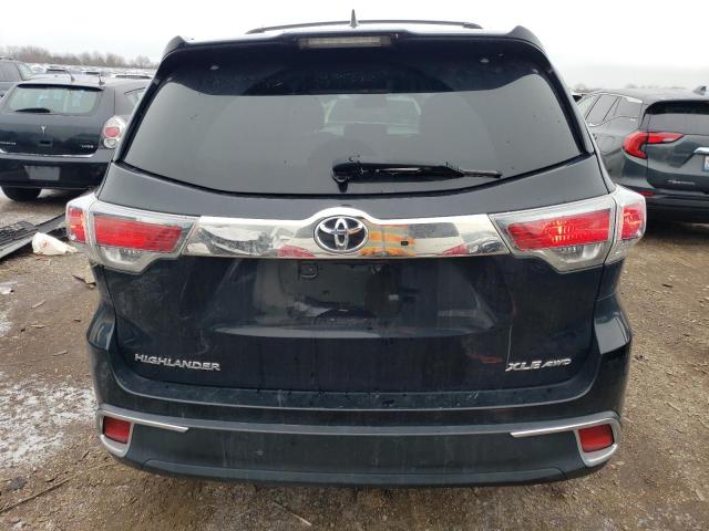 5TDJKRFH3GS285042 - 2016 TOYOTA HIGHLANDER XLE შავი ფოტო 6