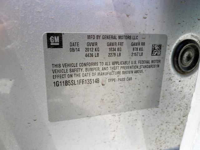 1G11B5SL1FF135148 - 2015 CHEVROLET MALIBU LS  photo 10