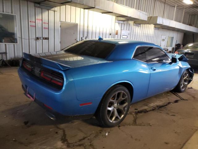 2C3CDZBT6FH910578 - 2015 DODGE CHALLENGER SXT PLUS BLUE photo 3