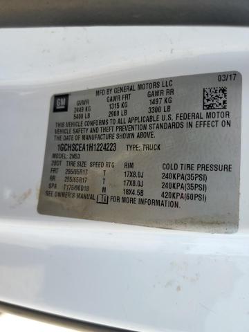 1GCHSCEA1H1224223 - 2017 CHEVROLET COLORADO L WHITE photo 12