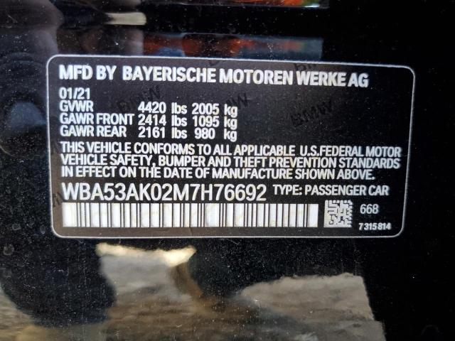 WBA53AK02M7H76692 - 2021 BMW 228I BLACK photo 12