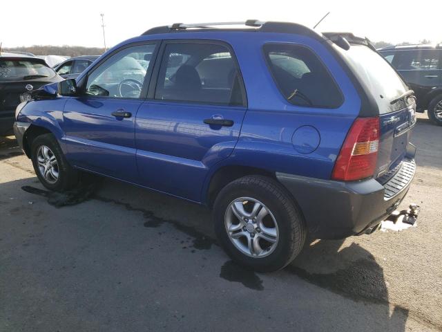 KNDJE723087533703 - 2008 KIA SPORTAGE EX BLUE photo 2