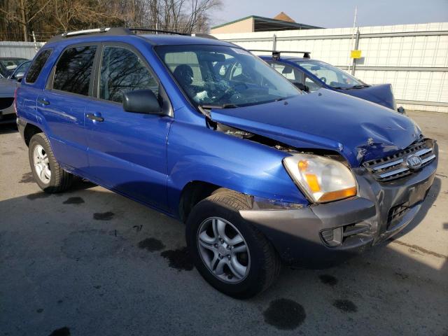 KNDJE723087533703 - 2008 KIA SPORTAGE EX BLUE photo 4